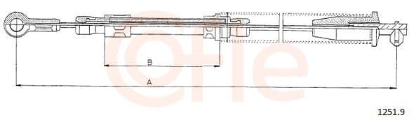 Cablu, frana de parcare COFLE 1251.9