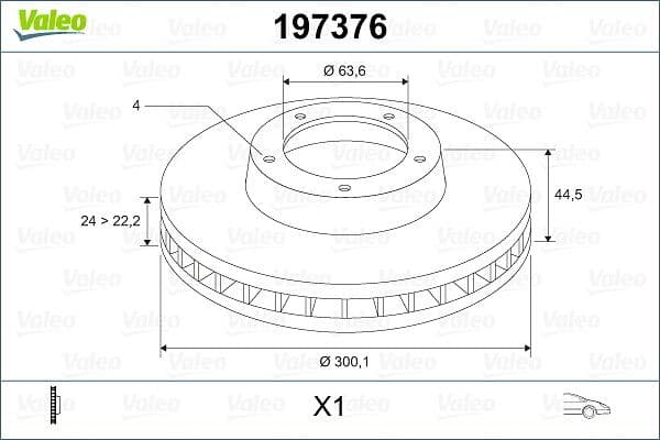 Disc frana VALEO 197376