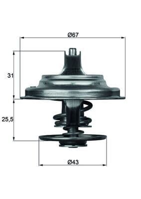 termostat,lichid racire MAHLE BEHR TX 23 71D