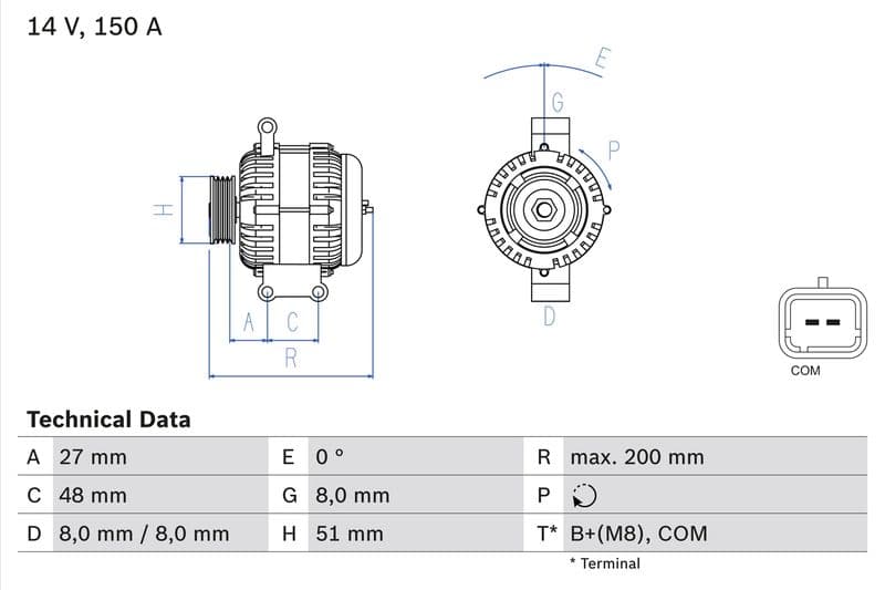 Generator / Alternator BOSCH 0 986 048 740
