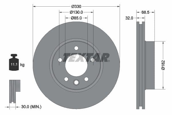 Disc frana TEXTAR PRO+ 92121605