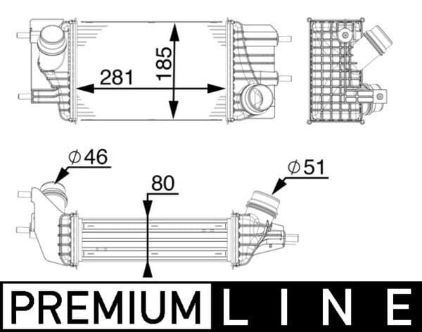Intercooler, compresor MAHLE BEHR *** PREMIUM LINE *** CI 154 000P