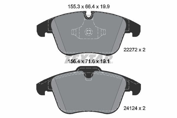 set placute frana,frana disc TEXTAR 2227201