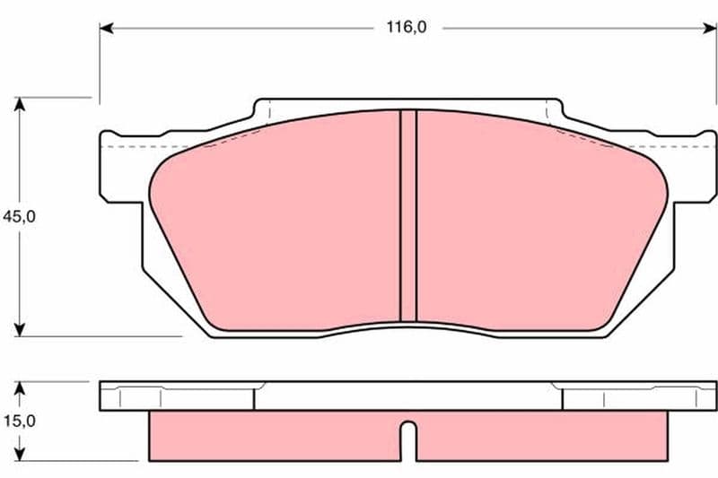 set placute frana,frana disc TRW GDB358