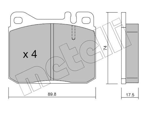 set placute frana,frana disc METELLI 22-0011-1