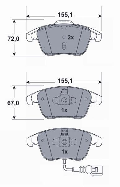 set placute frana,frana disc MTR MT486