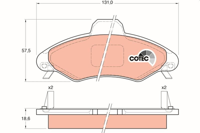 set placute frana,frana disc TRW COTEC GDB1349