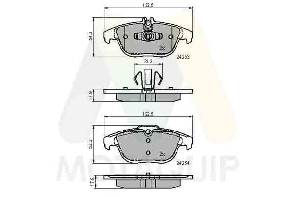 set placute frana,frana disc MOTAQUIP LVXL1425