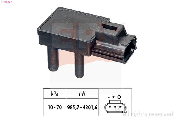 Senzor, presiune gaze evacuare EPS Made in Italy - OE Equivalent 1.993.277