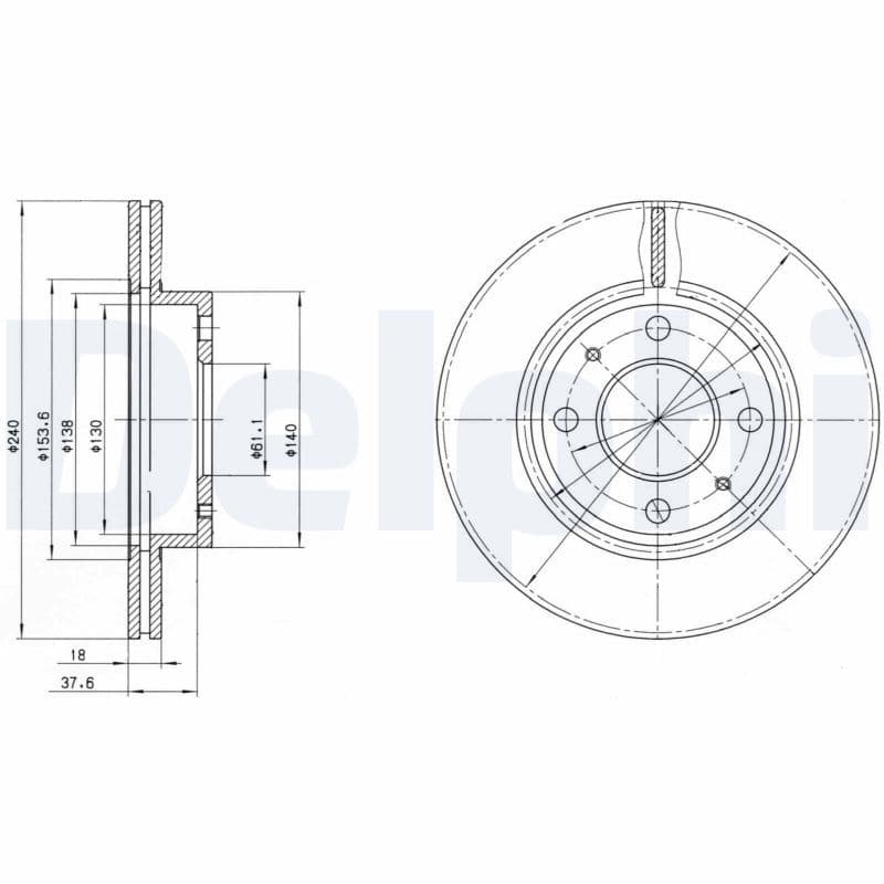 Disc frana DELPHI BG2565