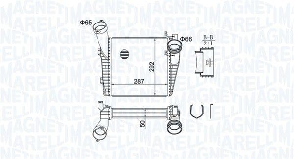Intercooler, compresor MAGNETI MARELLI 351319204400
