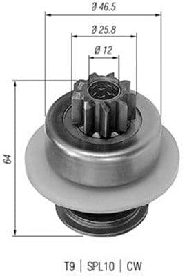 Pinion electromotor MAGNETI MARELLI 940113020034