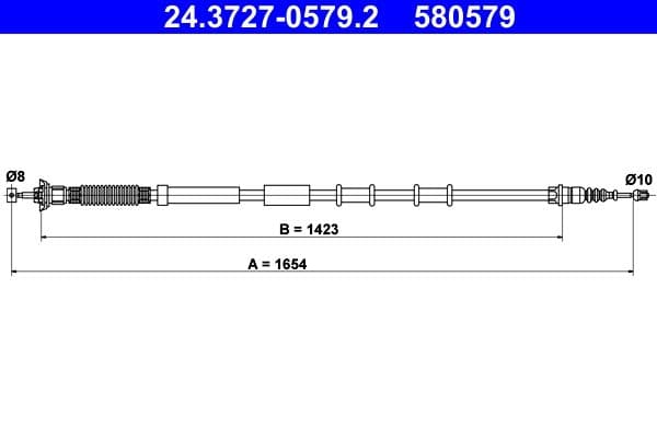 Cablu, frana de parcare ATE 24.3727-0579.2