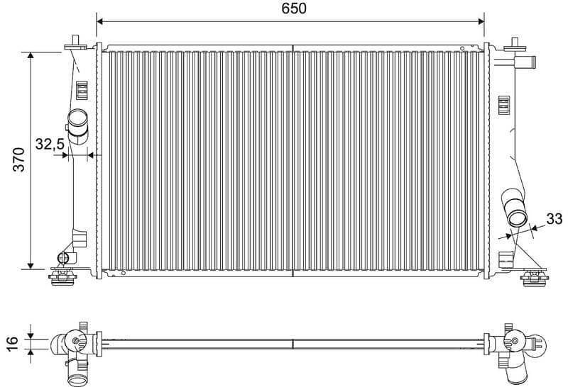 Radiator, racire motor VALEO 735448