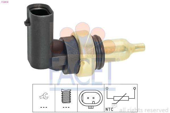 senzor,temperatura lichid de racire FACET Made in Italy - OE Equivalent 7.3414