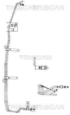 Furtun hidraulic, sistem de directie TRISCAN 8516 16039