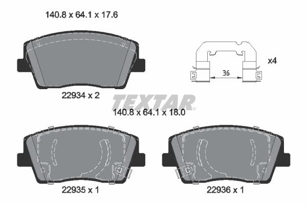 set placute frana,frana disc TEXTAR Q+ 2293401