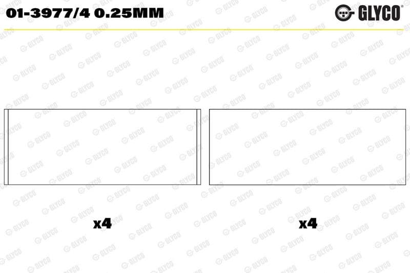 Cuzinet bielă GLYCO 01-3977/4 0.25mm
