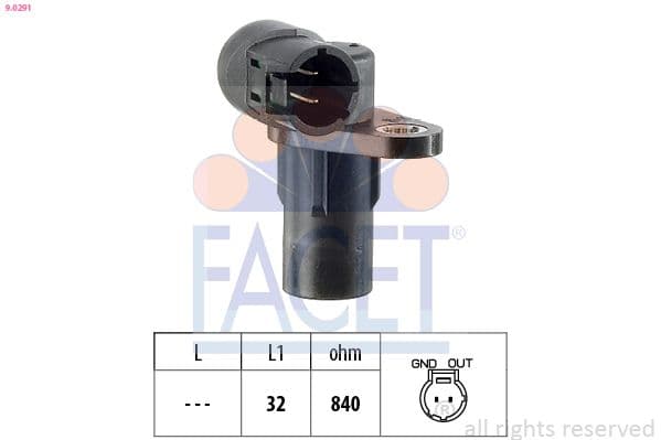 Senzor impulsuri, arbore cotit FACET Made in Italy - OE Equivalent 9.0291