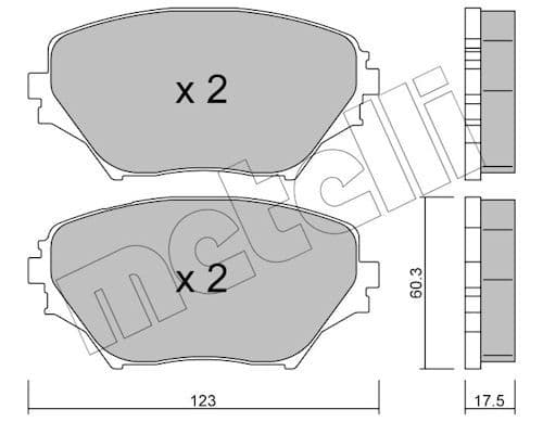 set placute frana,frana disc METELLI 22-0430-0