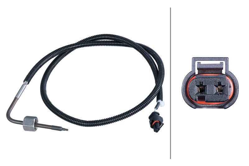 Senzor, temperatura gaze evacuare HELLA 6PT 358 284-451