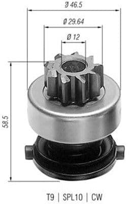 Pinion electromotor MAGNETI MARELLI 940113020136