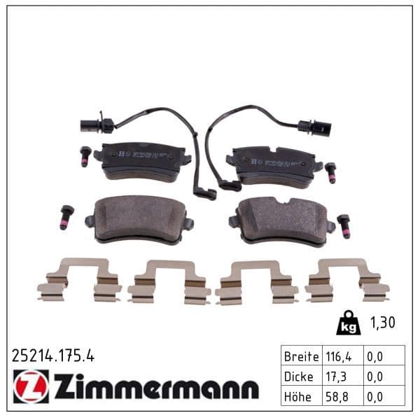 set placute frana,frana disc ZIMMERMANN 25214.175.4