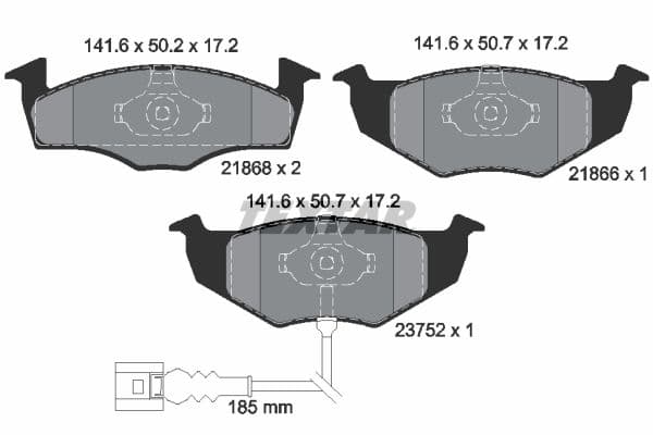 set placute frana,frana disc TEXTAR Q+ 2186801