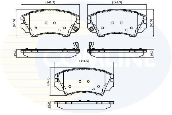 set placute frana,frana disc COMLINE CBP31680