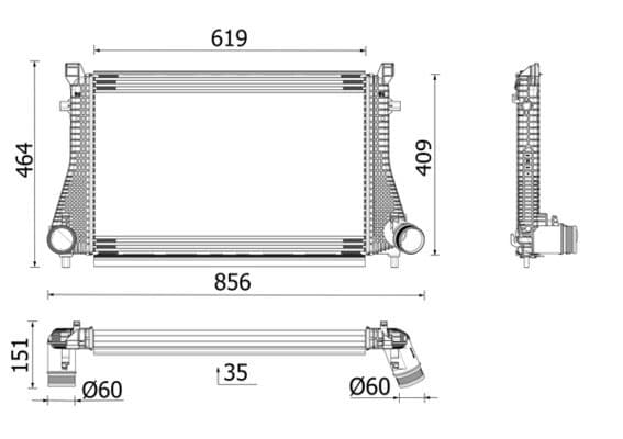 Intercooler, compresor MAHLE BEHR *** PREMIUM LINE *** CI 667 000P