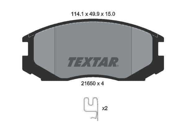set placute frana,frana disc TEXTAR 2165001