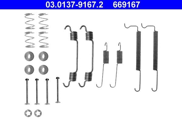 Set accesorii, sabot de frana ATE 03.0137-9167.2
