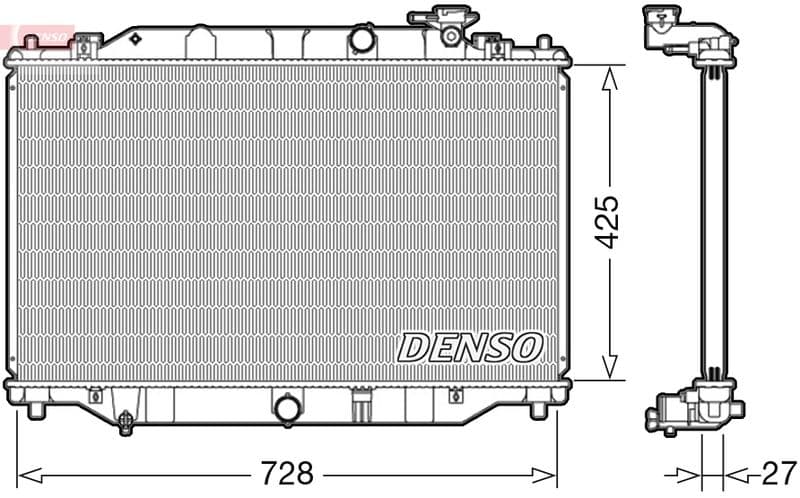 Radiator, racire motor DENSO DRM44040