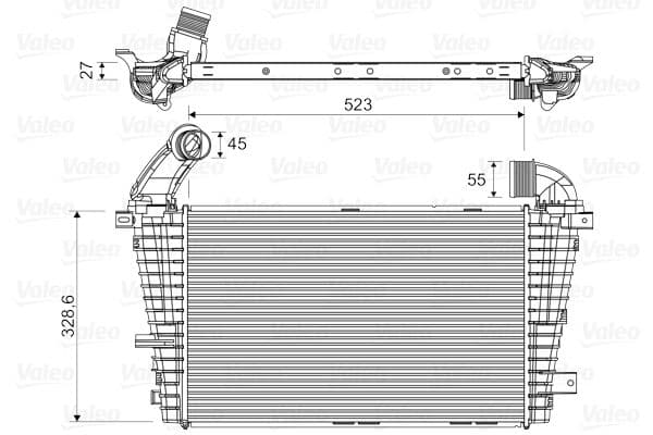Intercooler, compresor VALEO 818328