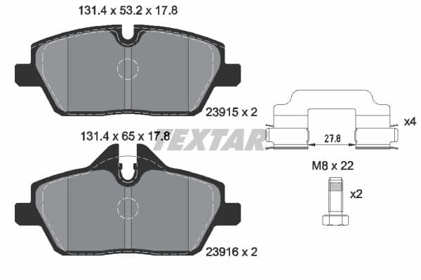 set placute frana,frana disc TEXTAR Q+ 2391503