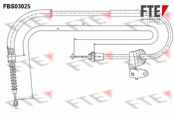 Cablu, frana de parcare FTE 9250114