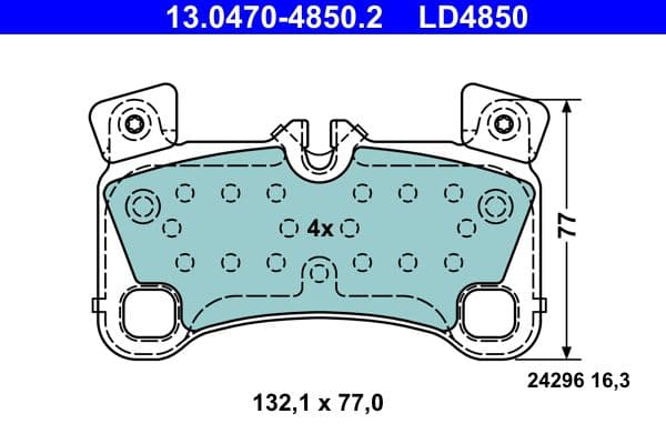 set placute frana,frana disc ATE Ceramic 13.0470-4850.2