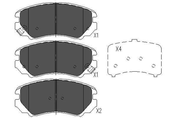 set placute frana,frana disc KAVO PARTS KBP-3008