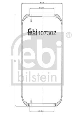 Burduf, suspensie pneumatica FEBI BILSTEIN 107302