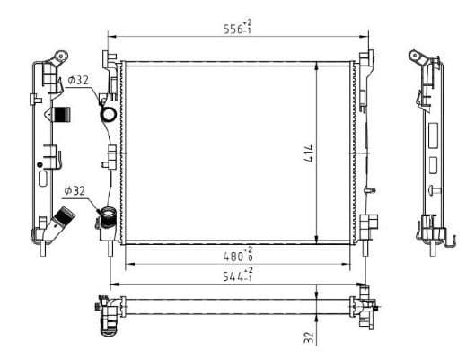 Radiator, racire motor MTR 13054416