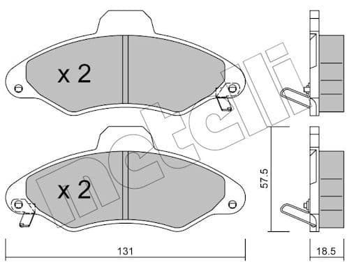 set placute frana,frana disc METELLI 22-0071-1