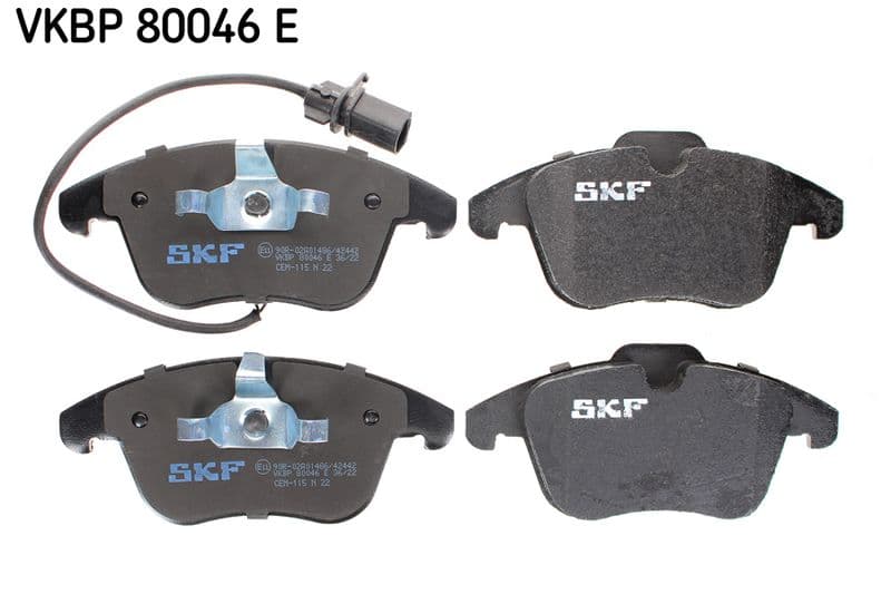 set placute frana,frana disc SKF VKBP 80046 E