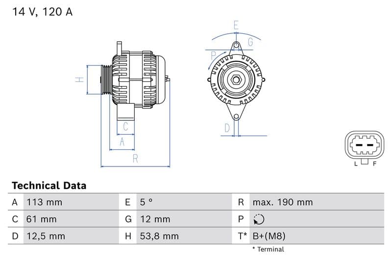 Generator / Alternator BOSCH 0 986 084 880