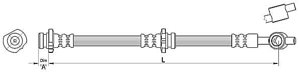 Furtun frana METZGER AUTOTEILE 4110383