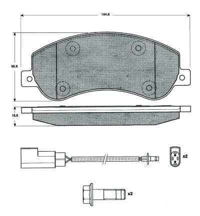 set placute frana,frana disc MTR MT554