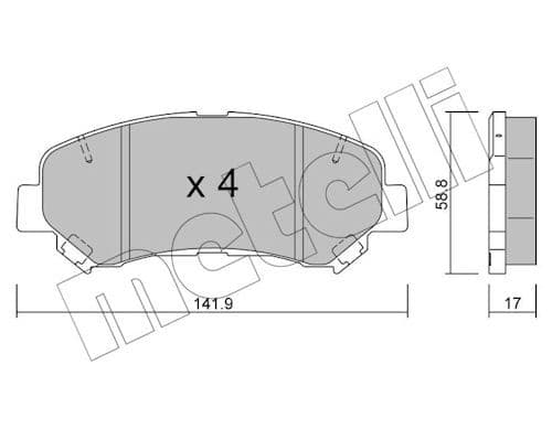 set placute frana,frana disc METELLI 22-0792-0