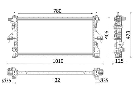 Radiator, racire motor MAHLE BEHR *** PREMIUM LINE *** CR 2638 000P
