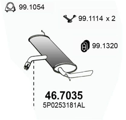 Toba esapament finala ASSO 46.7035