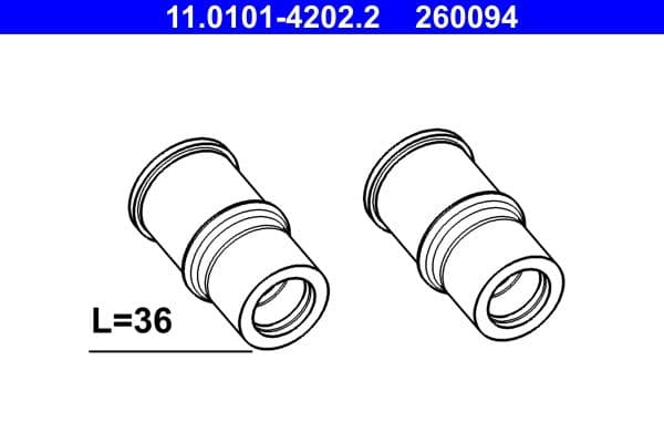 Set bucsi de ghidaj, etrier frana ATE 11.0101-4202.2