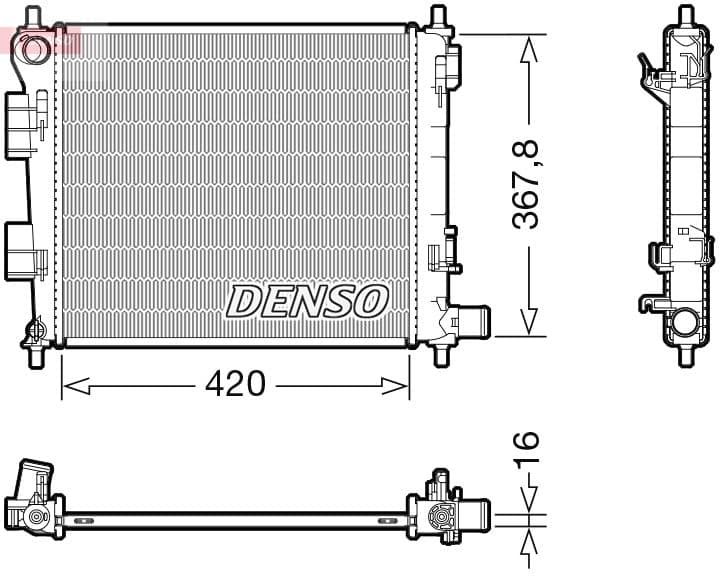 Radiator, racire motor DENSO DRM41025